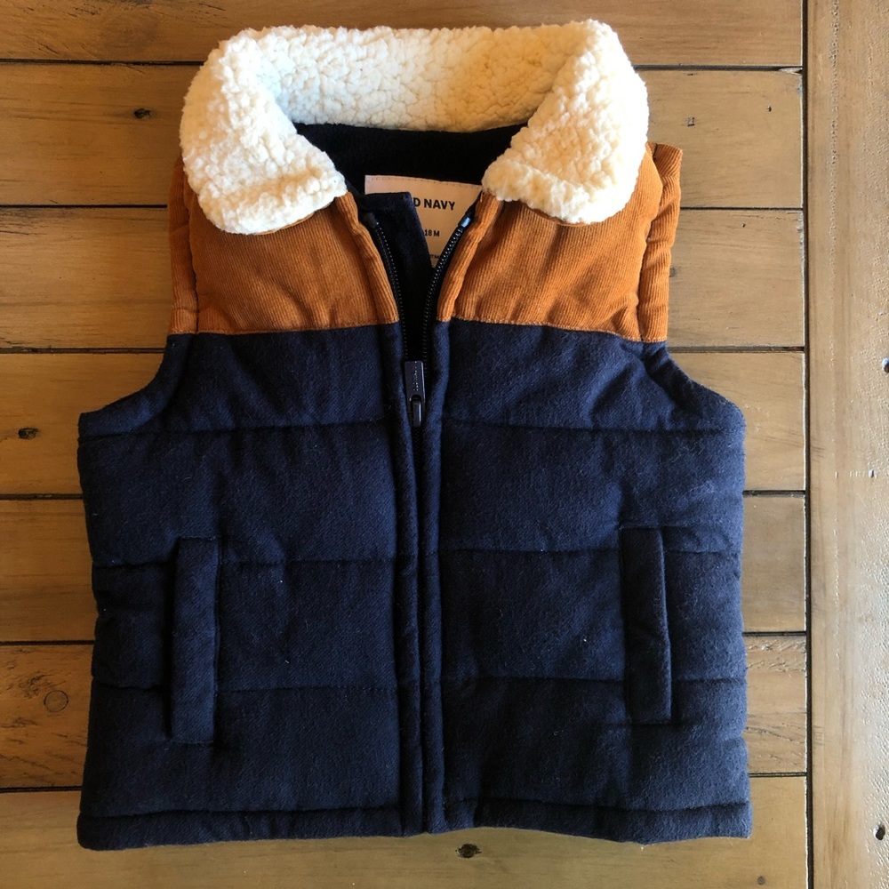 Outdoorsy Sherpa Collar Flannel Vest